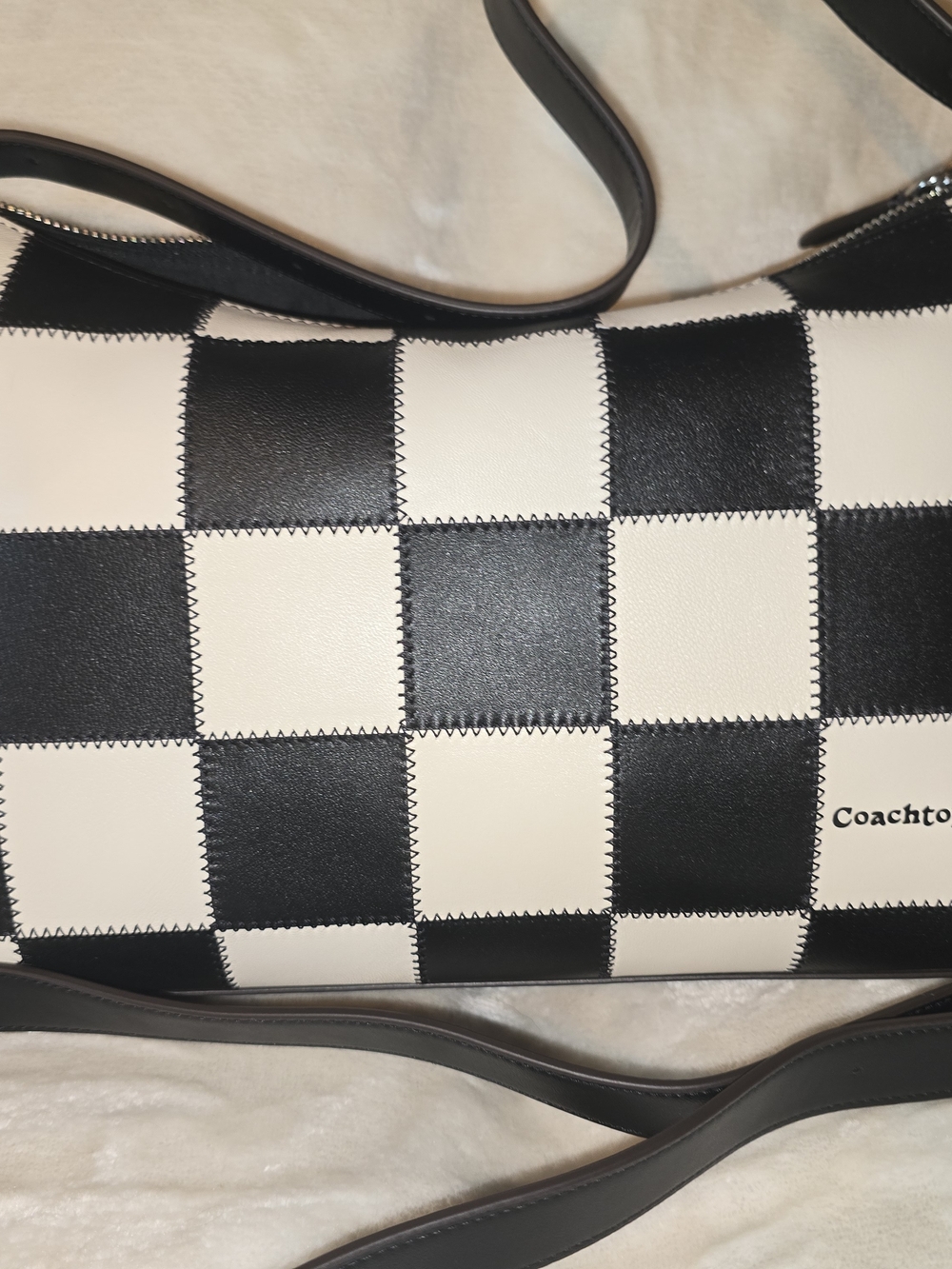 Coach Medium Alter/Ego Checkerboard With 2 Straps